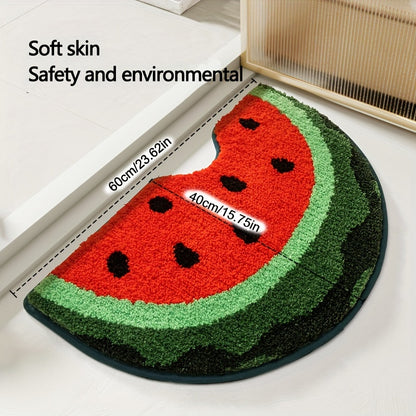 Fun Watermelon Slice Design Floor Mat for Home Decor