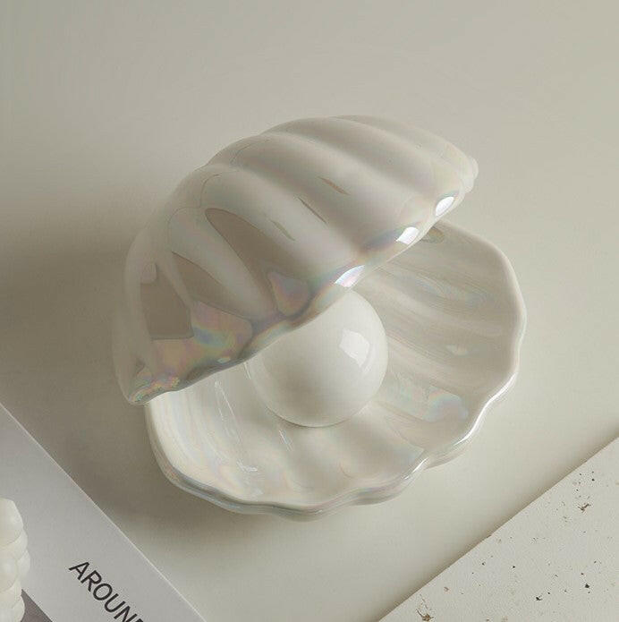 Pearl shell ceramic lamp