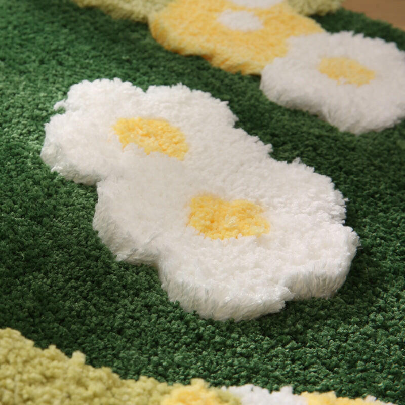 Little daisy bedroom mat for bedside detail