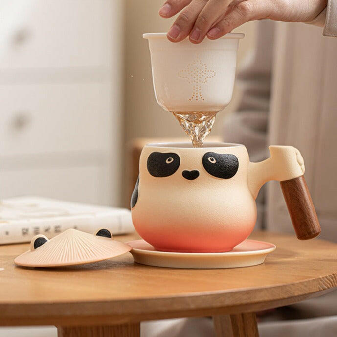 how to separate tea soup with kung fu panda mug