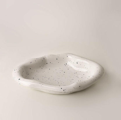 Speckled irregular small ceramic tray