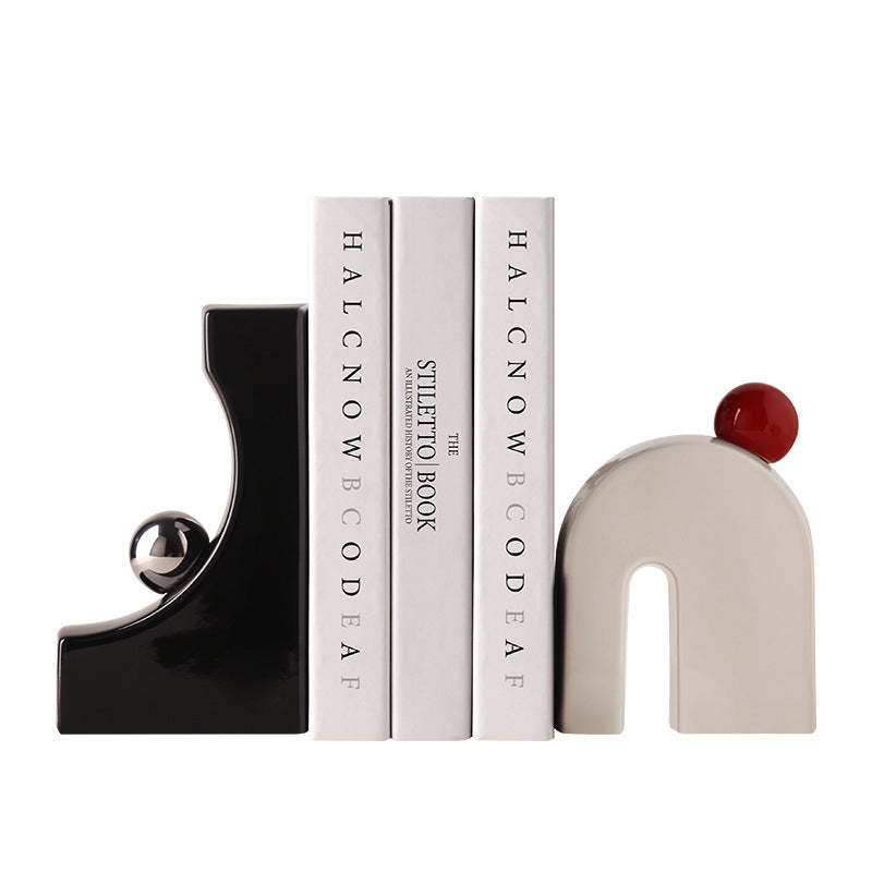 Vintage Aesthetic Ceramic Bookends Book Stand