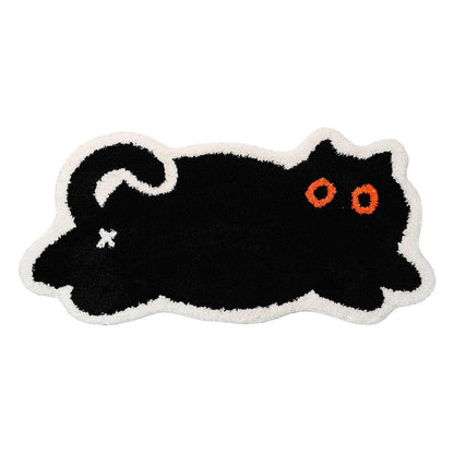 black cat bedroom rug by biuhome