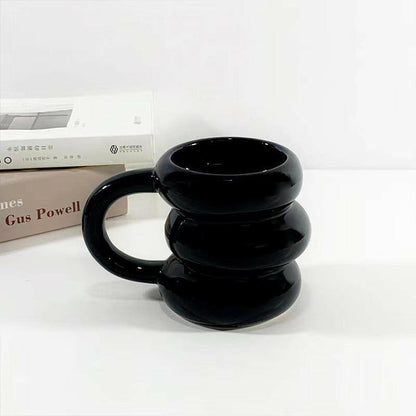 Handmade ceramic coffee mug Bubble roll aesthetic for tea espresso