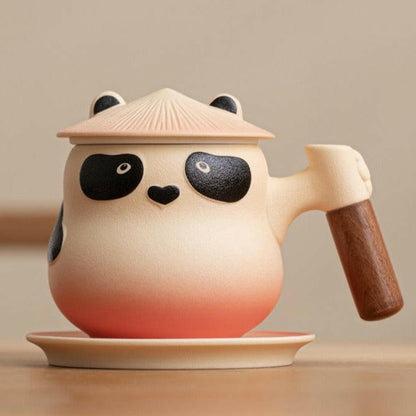ceramic tea mug KungFu Panda Pink
