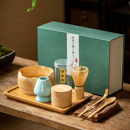 8 pcs Elegant Bamboo Matcha Gift Set