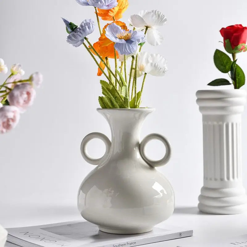 Modern Ceramic Vase Luxurious Dried Flower Arrangement