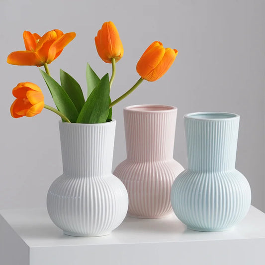 Minimalism Nordic Ceramic Vase for Dried Flower Decoration