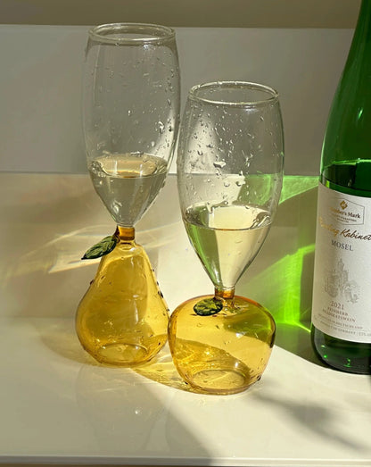 Creative Wine Glass Fruit Shape with wine