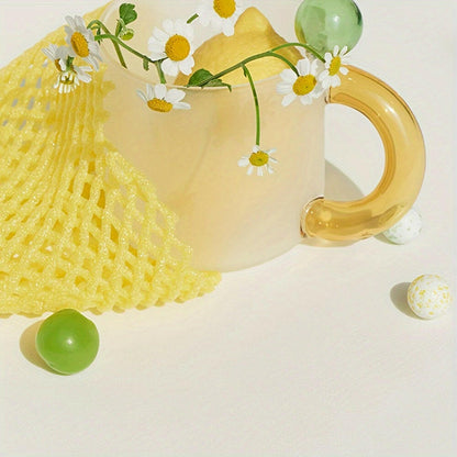 Fat Mug with Oblique Handle yellow