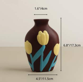 Nordic Pottery Vase for Flowers Decoration